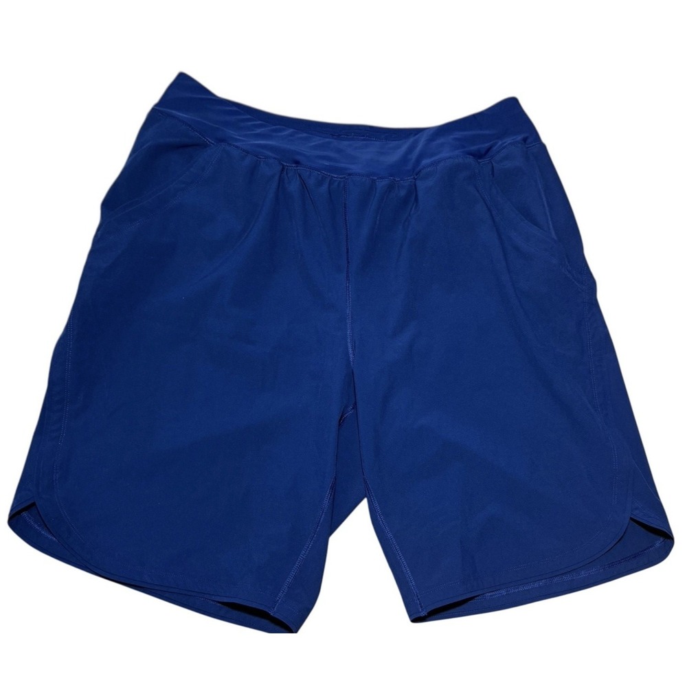 Lands End Board Swim Shorts Womens 16W Blue Modest Pull On 11" High Waisted